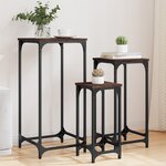vidaXL Tables d’appoint gigognes 3 Pièces chêne marron bois d'ingénierie