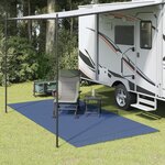 vidaXL Tapis de sol de camping bleu 4x2 m