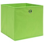 vidaXL Boîtes de rangement 10 Pièces Vert 32x32x32 cm Tissu
