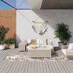 vidaXL Tapis d'extérieur marron et blanc 80x250 cm design réversible