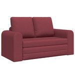 vidaXL Canapé Lit de Sol 2-en-1 Rouge Vin 148x71x83 cm Tissu