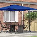 vidaXL Parasol de Patio Bleu azur Aluminium  Polyester 3m