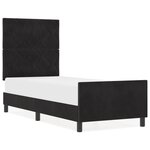 Cadre de lit vidaXL Noir 80x200 cm Velours