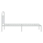 vidaXL Cadre de lit métal sans matelas avec tête de lit blanc 75x190cm