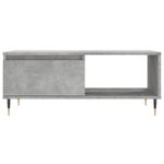 vidaXL Table basse Gris béton 90x50x36 5 cm Bois d'ingénierie