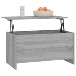 vidaXL Table basse sonoma gris 102x55 5x52 5 cm bois d'ingénierie