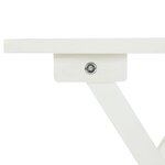 vidaXL Table de bistro Blanc 46x46x47 cm Bois d'acacia massif