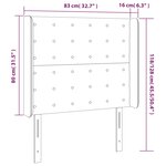 vidaXL Tête de lit à LED Noir 83x16x118/128 cm Tissu