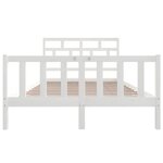 vidaXL Cadre de lit sans matelas blanc bois de pin massif