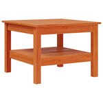 vidaXL Table basse cire marron 55x55x40 cm bois massif de pin