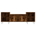 vidaXL Meuble TV Chêne fumé 160x35x55 cm Bois d'ingénierie