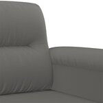 vidaXL Ensemble de canapés 3 Pièces coussins gris foncé tissu microfibre