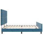 Cadre de lit en velours bleu foncé vidaXL 180x200 cm