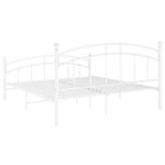 vidaXL Cadre de lit sans matelas blanc métal 140x200 cm