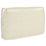 vidaXL Coussin de palette pour dossier Crème 60x40x12 cm Tissu Oxford