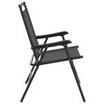 vidaXL Chaises de jardin pliables lot de 8 en acier et textilène