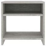 vidaXL Tables de chevet 2 Pièces Gris béton 40x30x40 cm Bois d'ingénierie