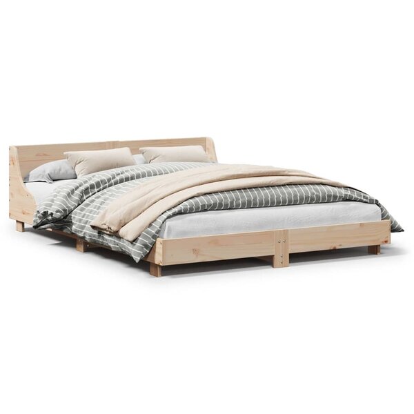 vidaXL Cadre de lit sans matelas 135x190 cm bois de pin massif