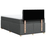 vidaXL Sommier à lattes de lit avec matelas Gris foncé 120x200cm Tissu