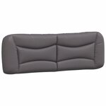 vidaXL Lit avec matelas gris 160x200 cm similicuir