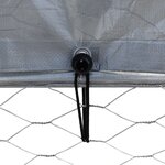 vidaXL Cage à oiseaux avec toit et porte argenté acier galvanisé