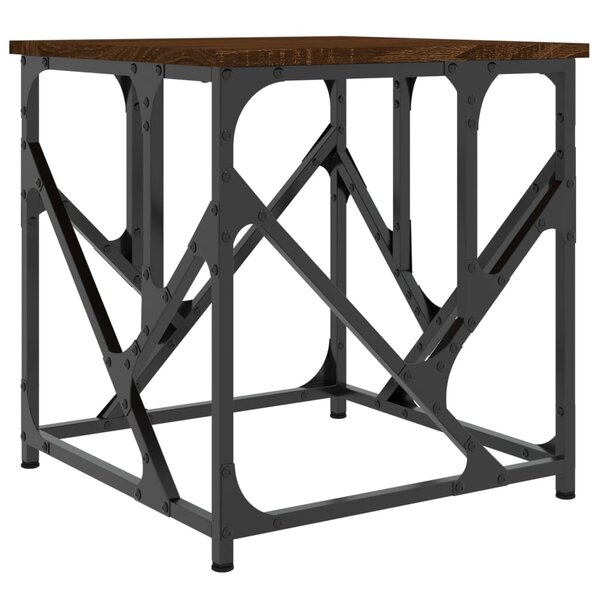 vidaXL Table basse chêne marron 45x45x47 5 cm bois d'ingénierie