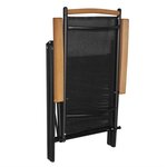 vidaXL Chaises de jardin pliables lot de 4 aluminium et textilène noir