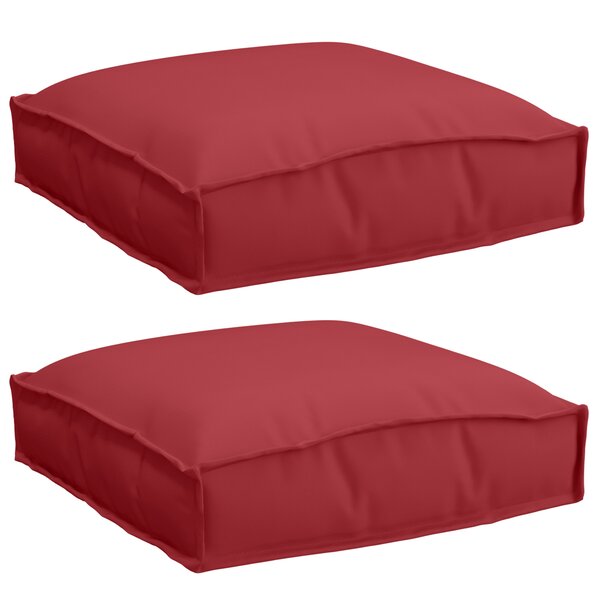 vidaXL Coussins de palette pour siège 2 Pièces Rouge vin 40x40x8 cm Tissu Oxford