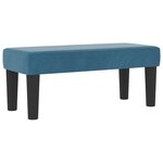 vidaXL Lit à sommier box avec matelas et banc bleu foncé 100x200 cm en velours