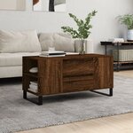 vidaXL Table basse chêne marron 102x44 5x50 cm bois d'ingénierie