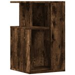 vidaXL Table d'appoint chêne fumé 35x35x60 cm bois d'ingénierie