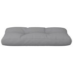 vidaXL Coussin de palette gris 80x40x12 cm tissu