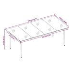 vidaXL Ensemble de salle à manger de jardin avec coussins 9 Pièces Beige