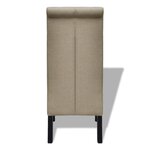 vidaXL Chaises à manger lot de 2 beige tissu