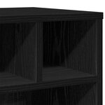 vidaXL Support d'imprimante avec roues chêne noir 41x32x34 5 cm