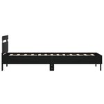 vidaXL Cadre de lit avec tête de lit et lumières LED noir 100x200 cm