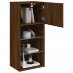 vidaXL Meubles TV avec lumières LED 2 Pièces chêne marron 40 5x30x90 cm