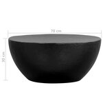 vidaXL Table basse Aluminium martelé 70 x 30 cm Noir