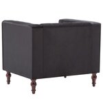 vidaXL Fauteuil noir velours