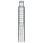 vidaXL Paniers à gabions arqués 7 Pièces 400x30x160/180 cm Fer galvanisé