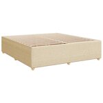 vidaXL Sommier à lattes de lit avec matelas Crème 180x200 cm Tissu