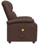 vidaXL Fauteuil de massage Marron Similicuir