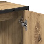 vidaXL Ensemble de meubles de salle de bain 2 pièces en chêne artisanal en bois d'ingénierie