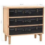 vidaXL Armoire à tiroirs bois de sapin massif 80x36x75 cm