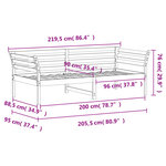 vidaXL Lit de jour sans matelas blanc 90x200 cm bois de pin massif