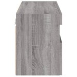 vidaXL Meuble TV mural avec lumières LED sonoma gris 80x30x40 cm