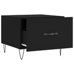 vidaXL Table basse Noir 50x50x40 cm Bois d'ingénierie