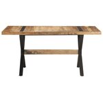 vidaXL Table de salle à manger 160x80x76 cm Bois de manguier brut