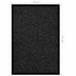 vidaXL Paillasson rayé Anthracite 80x120 cm