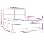 vidaXL Sommier à lattes de lit avec matelas Bleu 160x200 cm Tissu